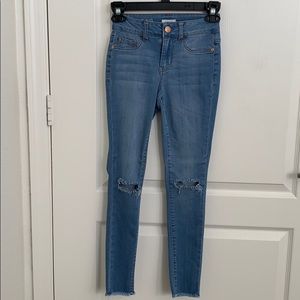 Blue Asphalt Ankle Jegging with Knee Slits 👖